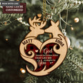 Tartan Buck And Doe God Blessed Personalized Wood Engraved Ornaments