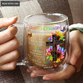 Rainbow FLower Cross By Glory Doubled-Wall Glass Mug