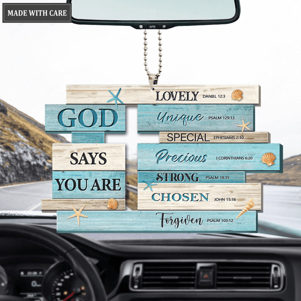 Seashell And Cross God Says You Are Ornament