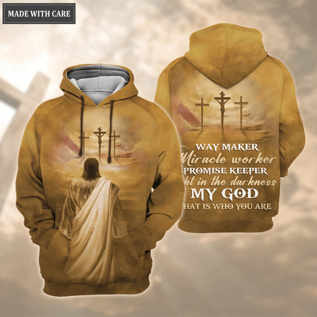 Cross Jesus Way Maker Miracle Worker Hoodie