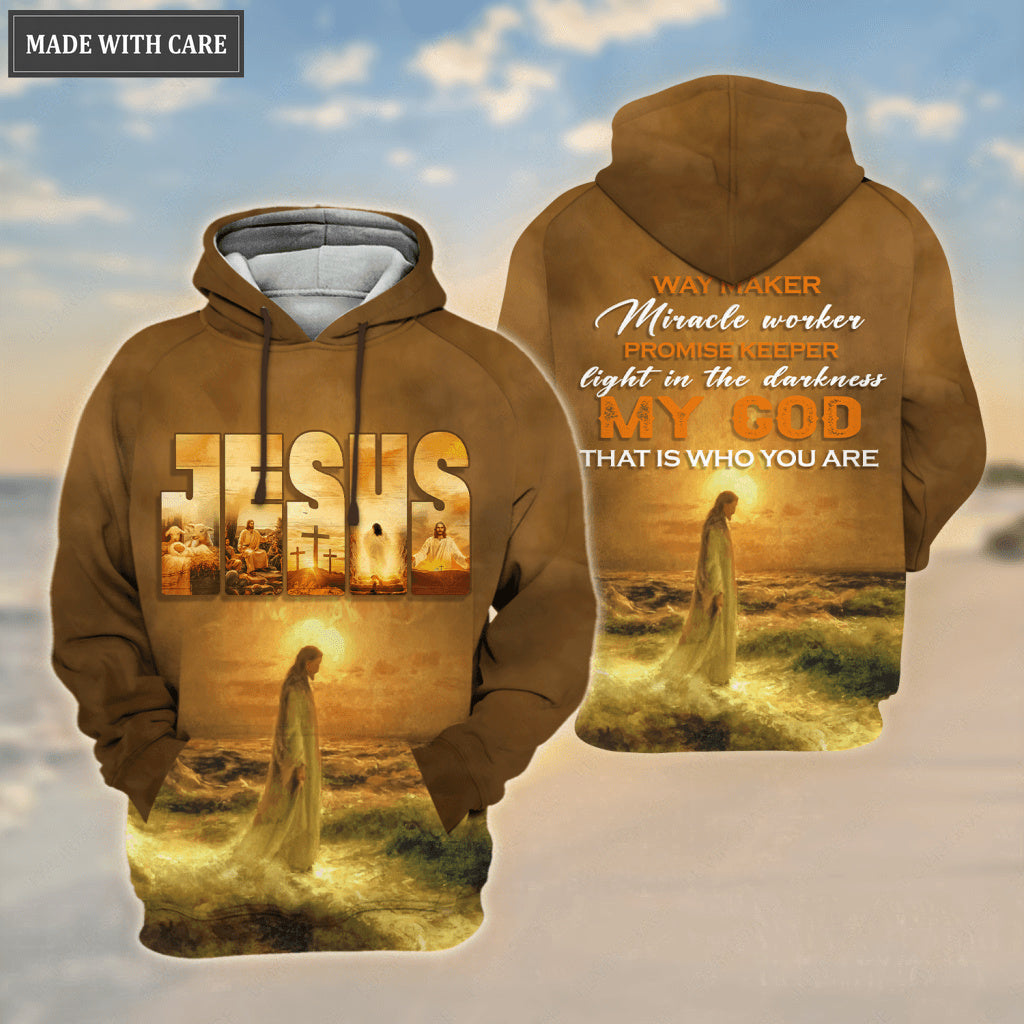 Jesus Art Way Maker Miracle Worker Hoodie