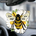 Daisies And Bee God Says You Are Ornament