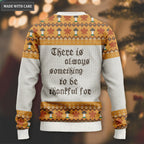 Thanksgiving Pumpkin Flower Wool Knitted Pattern There Is Always Ugly Sweater