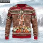 Vintage Thanksgiving Cross Pumpkin Wool Knitted Pattern Ugly Sweater