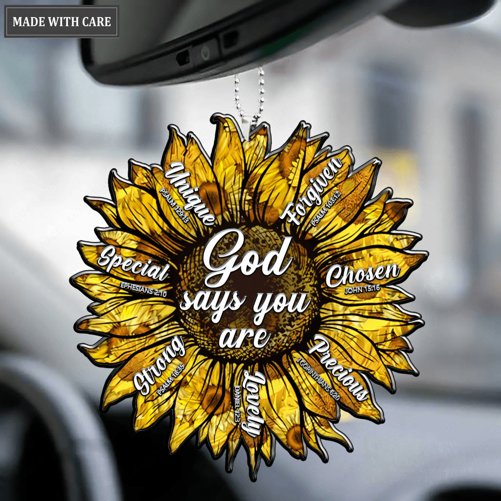 Rustic Flower God Says You Are Ornament