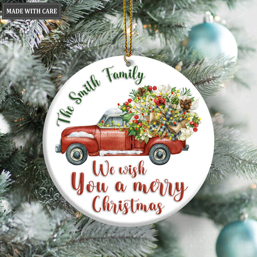 Christmas Flower Light On Car Personalized Ornament
