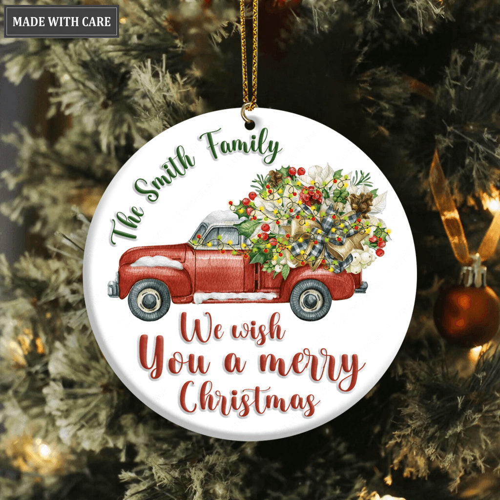 Christmas Flower Light On Car Personalized Ornament