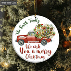 Christmas Flower Light On Car Personalized Ornament