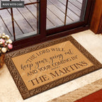 The Lord Will Keep Your Going Personalized Door Mat
