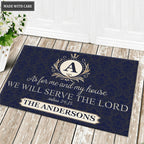 Luvingrace L01 Luxury Monogram Collection As For My House Personalized Doormat