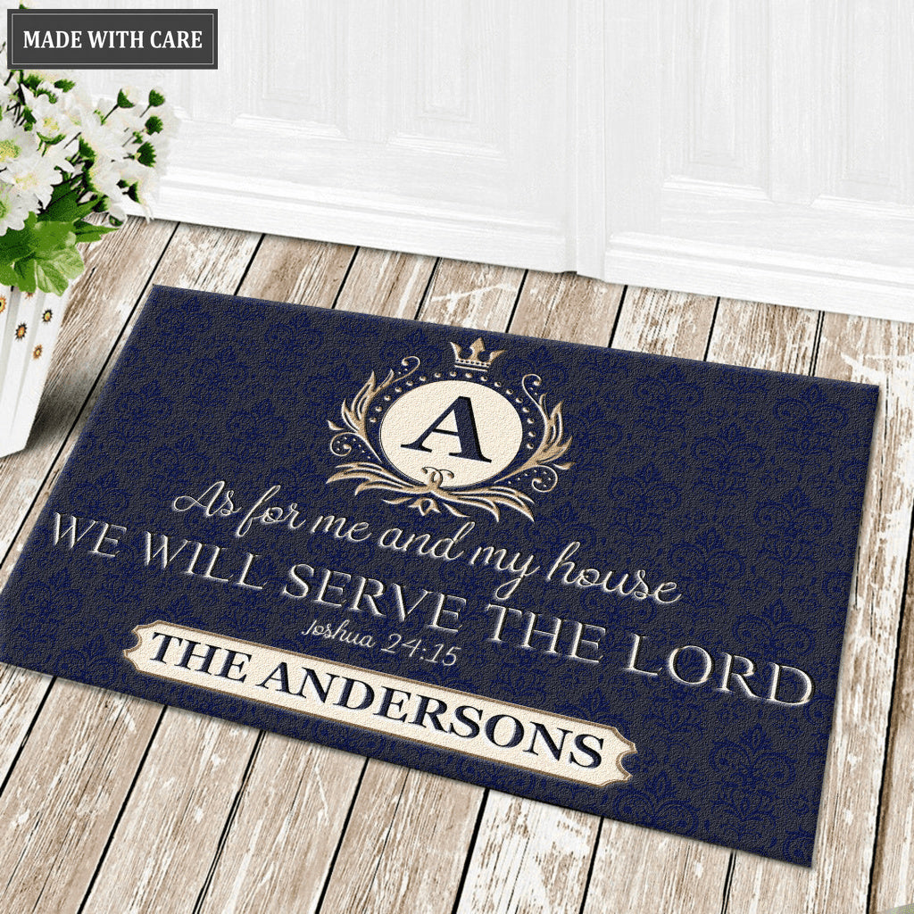 Luvingrace L01 Luxury Monogram Collection As For My House Personalized Doormat