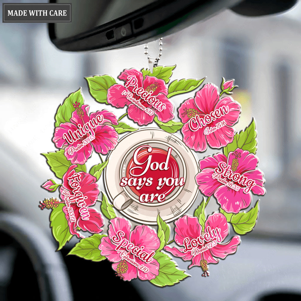 Cup Of Hibiscus Tea God Says You Are Ornament