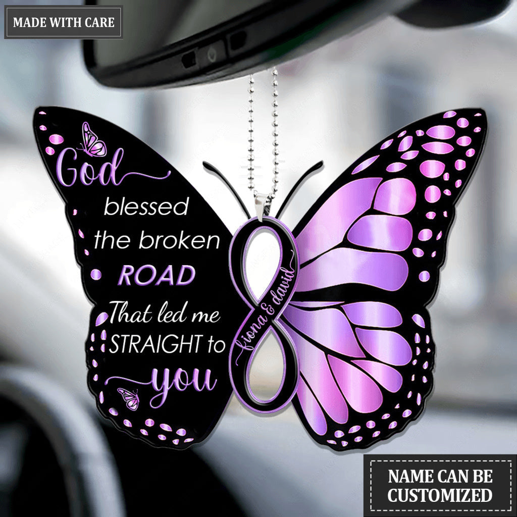 Infinity Butterfly God Blessed Personalized Ornament