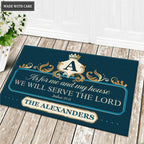 Luvingrace L02 Luxury Monogram Collection As For My House Personalized Doormat