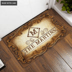 Luvingrace L02 Vintage Monogram Collection Family Name Personalized Doormat