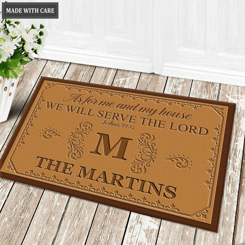 Luvingrace L03 Luxury Monogram Collection As For My House Personalized Doormat