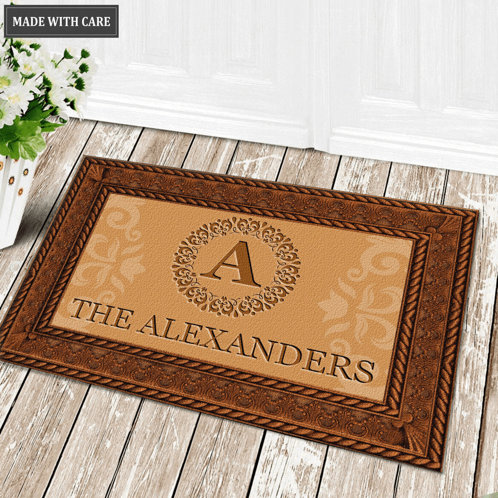 Luvingrace L03 Luxury Monogram Collection Family Name Personalized Doormat