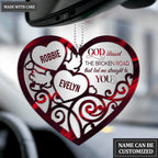 Personalized Hearts In Heart God Blessed Ornament