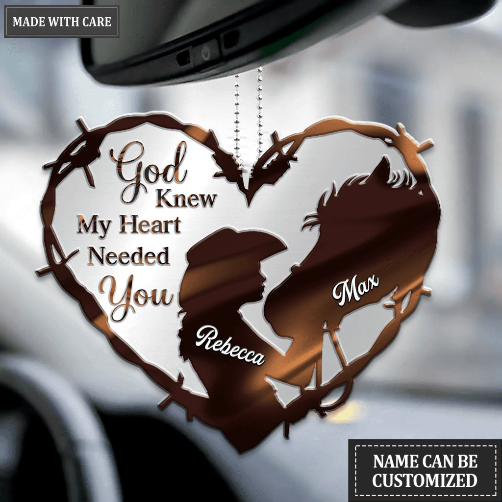 Personalized Horse Girl God Knew My Heart Ornament