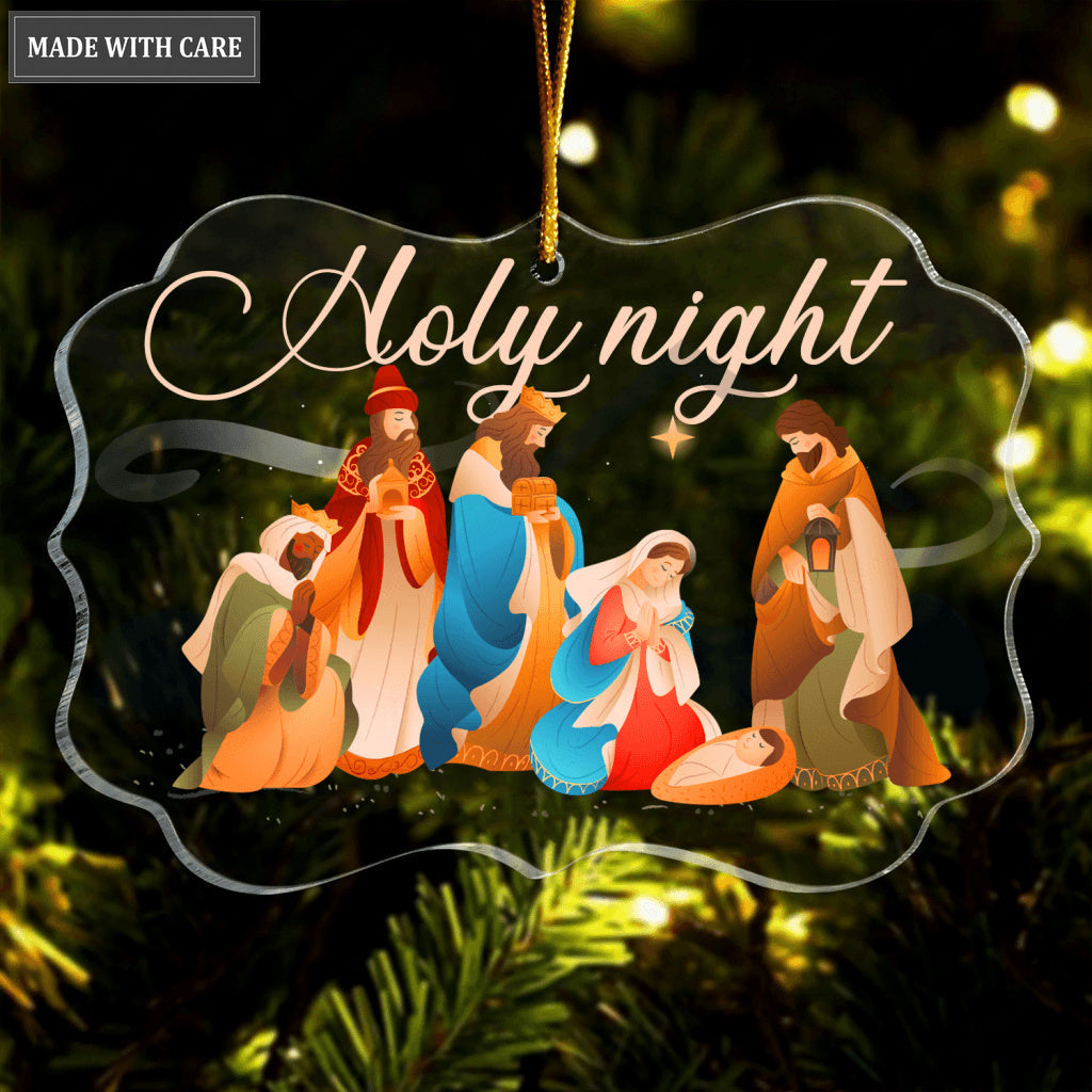 Native Scene Holy Night Transparent Ornament