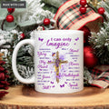 Purple Flower Wooden Cross Surrounded By Your Glory Mug