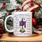 Purple Hummingbird Wooden Cross Surrounded By Your Glory Mug