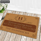 Luvingrace L06 Luxury Monogram Collection As For My House Personalized Doormat