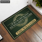 Luvingrace L07 Vintage Monogram Collection As For My House Personalized Doormat