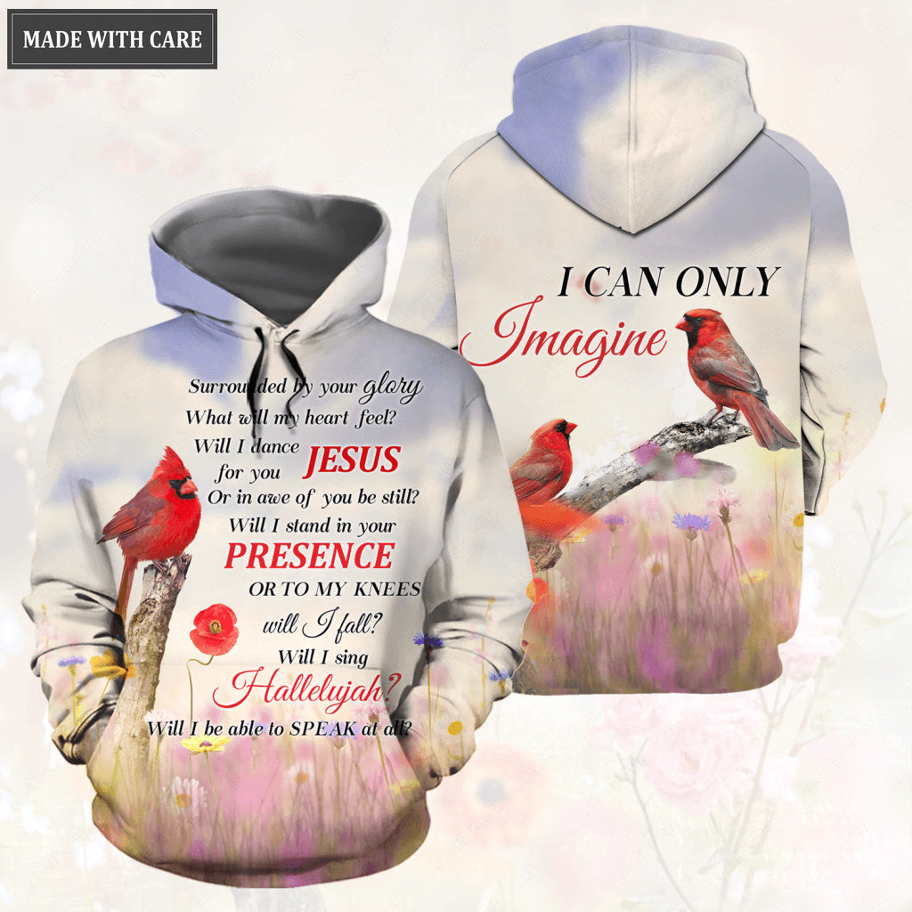 Cardinal In A Flower Field Surrounded By The Glory Hoodie