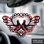 Floral Heart Love Birds God Knew Personalized Ornament