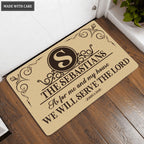 Luvingrace L09 Vintage Monogram Collection As For My House Personalized Doormat