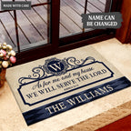 Personalized Serve The Lord Family Home Shaped Wood Sign