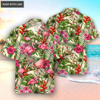 Floral Seamless Pattern With Plumeria And Hibiscus Hawaiian Shirt
