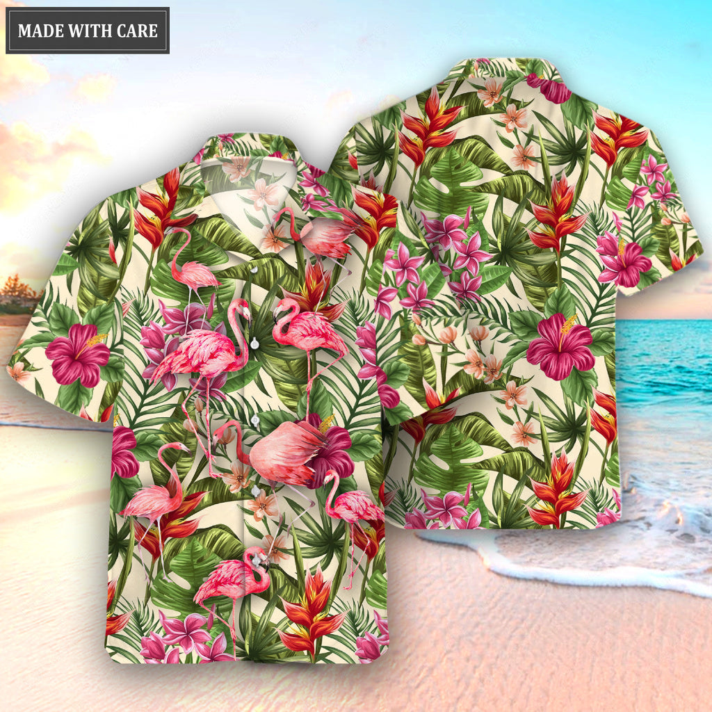 Floral Seamless Pattern With Plumeria And Hibiscus Hawaiian Shirt