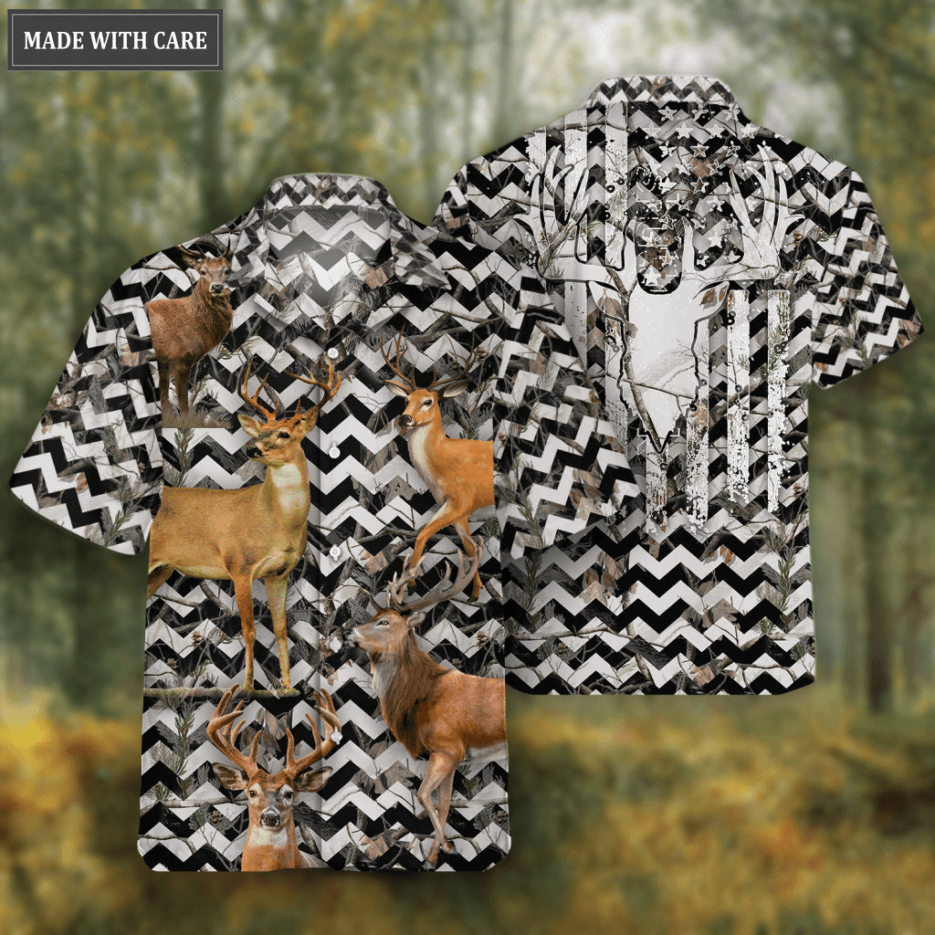 White And Black Camo Country Life Hawaiian Shirt