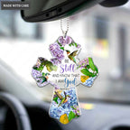 Hummingbird And Hydrangea Be Still And Know Ornament