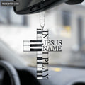 In Jesus Name Piano Cross Ornament