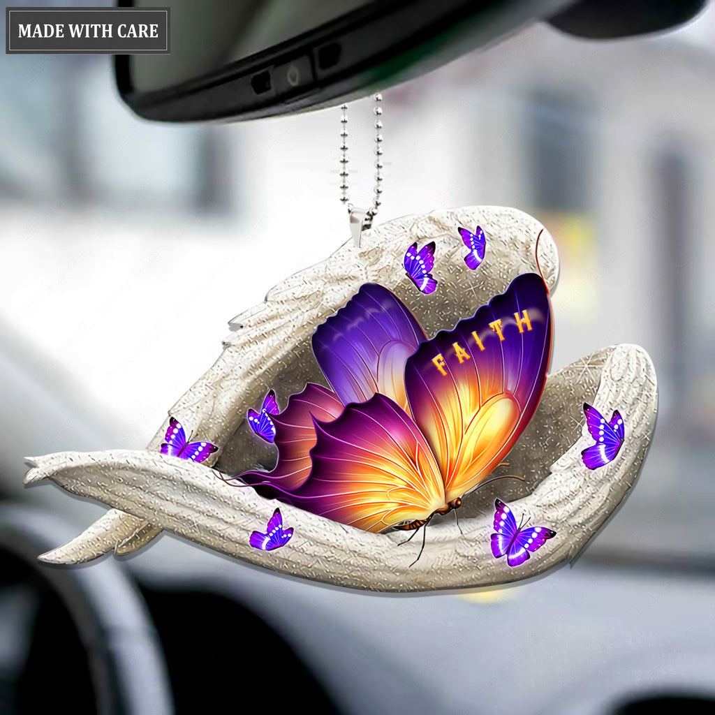 Butterfly Sleeping Angel Faith Ornament