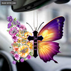 Pansies Butterfly God Says You Are Ornament