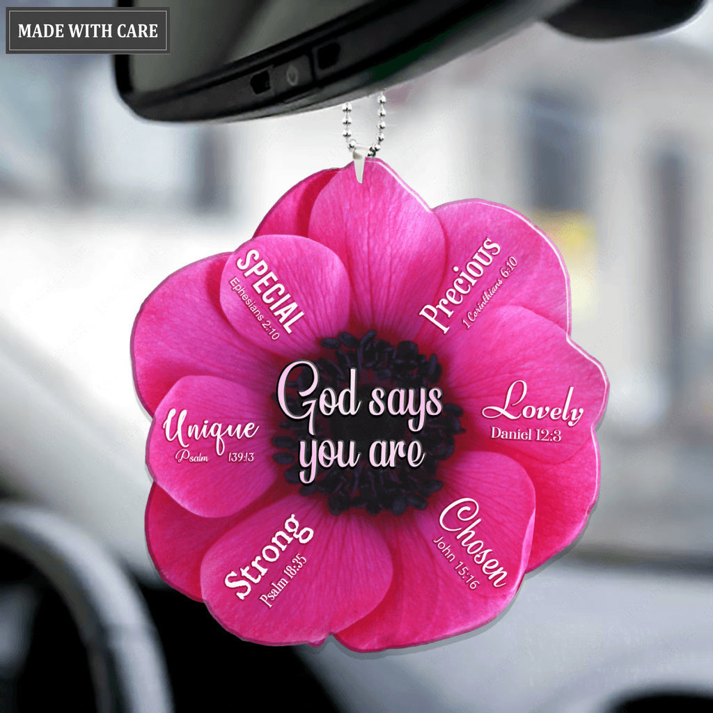 Pink Anemone Flower God Says You Are Ornament