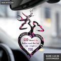 Pink Camo Buck And Doe God Blessed Personalized Ornament