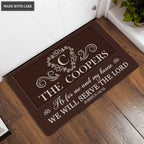 Luvingrace L109 Royal Monogram Collection As For My House Personalized Doormat