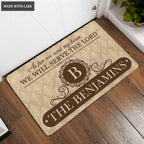 Luvingrace L111 Vintage Monogram Collection As For My House Personalized Doormat
