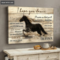Give Faith A Fighting Chance Black Horse Wall Art