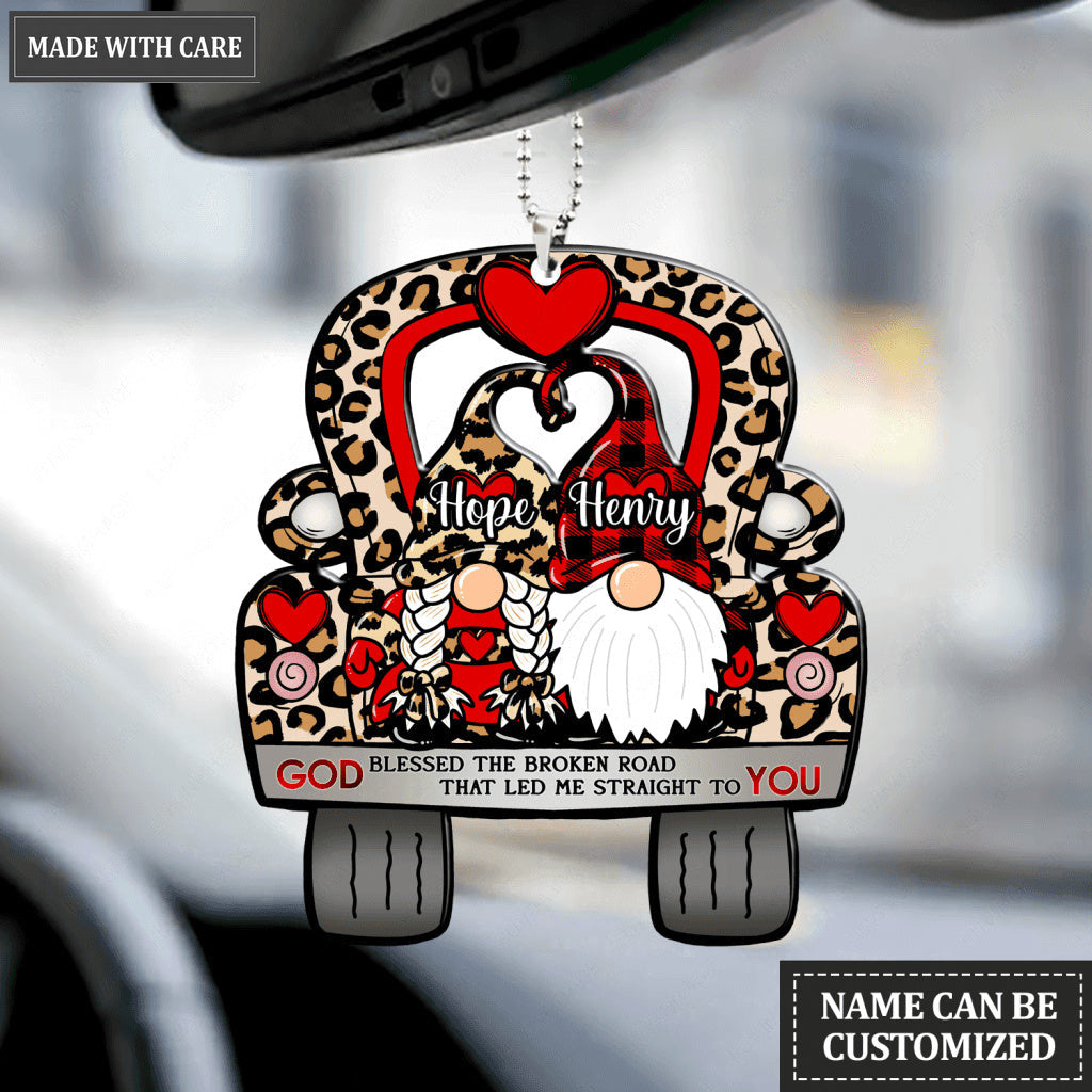 Gnomes Leopard Truck God Blessed Personalized Ornament