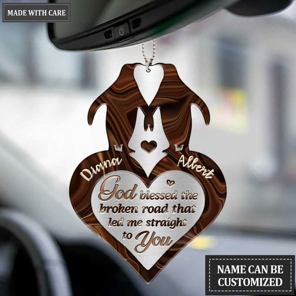 Luvingrace M18 Penguin Couple God Blessed Personalized Ornament