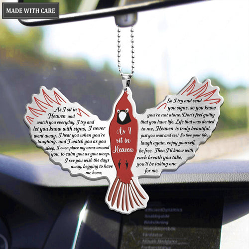 As I Sit In Heaven Cardinal Ornament