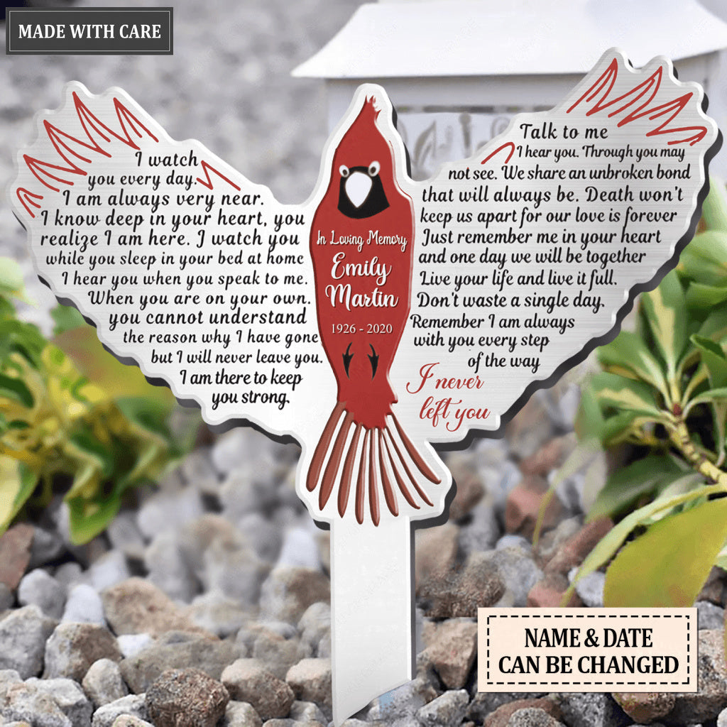 Cardinal I Never Left You Memorial Plaque