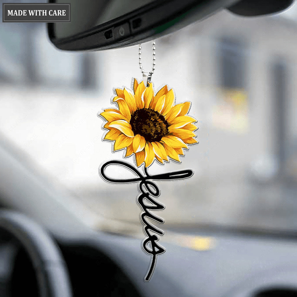 Jesus Sunflower Ornament