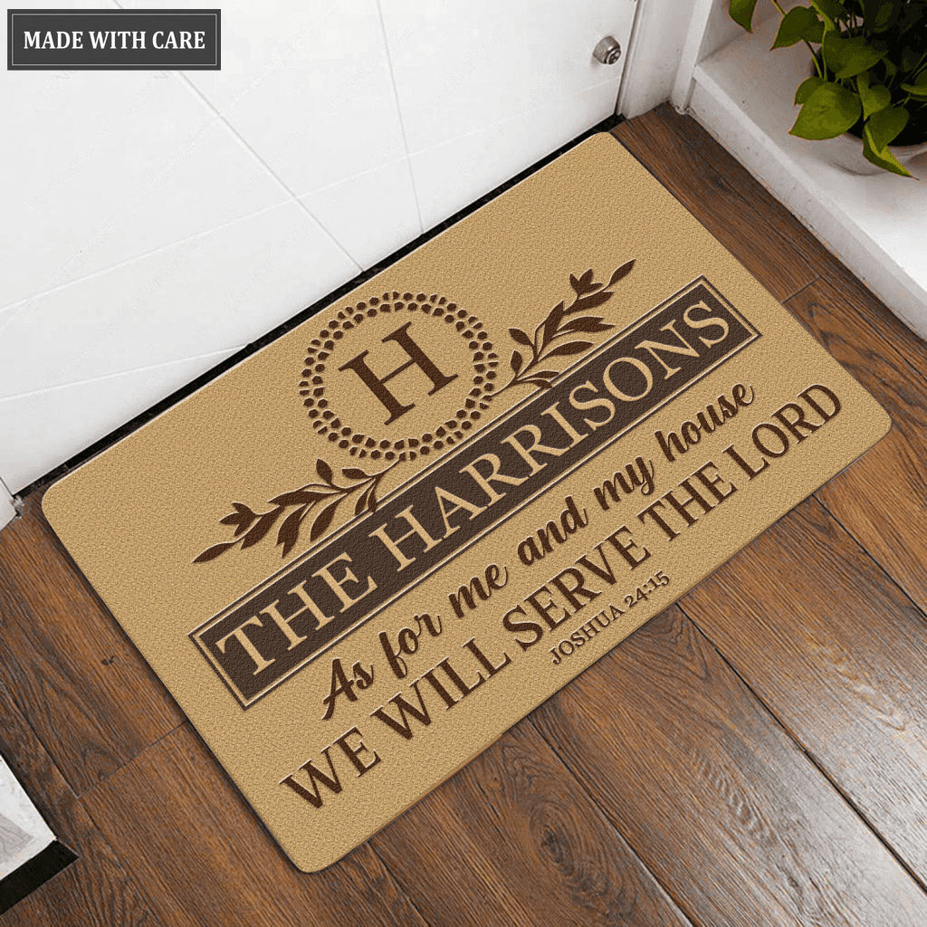 Luvingrace L131 Floral Monogram Collection As For My House Personalized Doormat